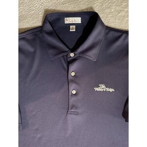VTG Peter Millar Summer Comfort Polo Shirt Mens XL Navy Blue Golf Short Sleeve